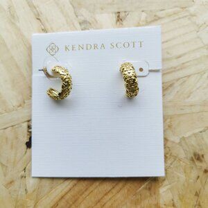NEW Kendra Scott Harper Huggie Earrings Gold
